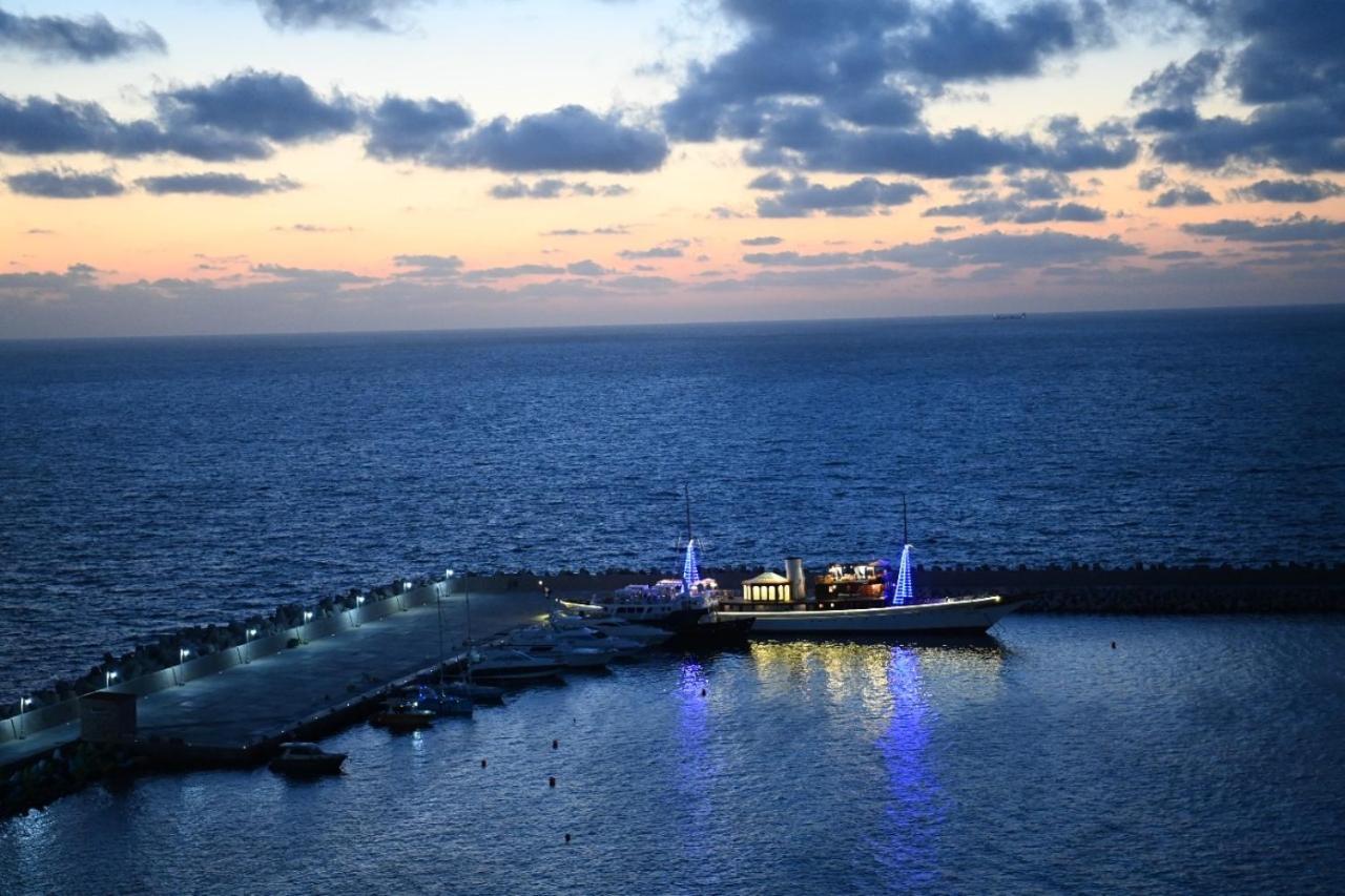 Fleet Club Mahrousa Alexandria Exteriör bild The port of Limassol at night